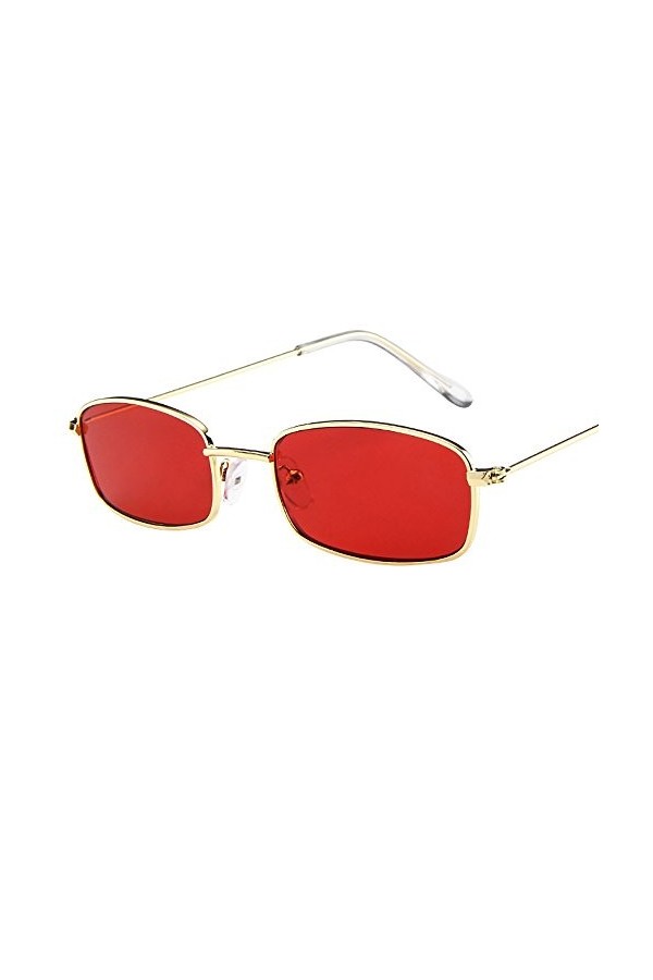 Trydoit Des Lunettes De Soleil, Unisexe Carré Shades Petit Rectangulaire Cadre Lunettes De Soleil Vintage Lunettes Hommes Fem