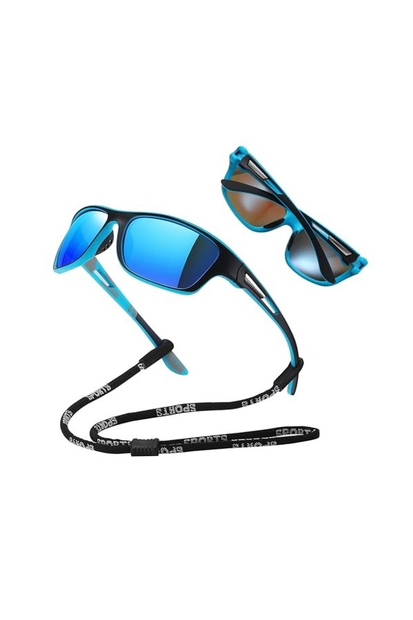 Moligin Lunettes Lunettes de soleil polarisées Men de soleil Femmes Répèles rétro Souffilles avec des lunettes de soleil STRA