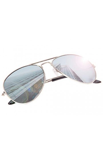 Lunettes de soleil rétro Alsino® années 70 années 80 Lunettes de soleil aviateur V-705 Argenté, Silber/Silberspiegel, One Siz