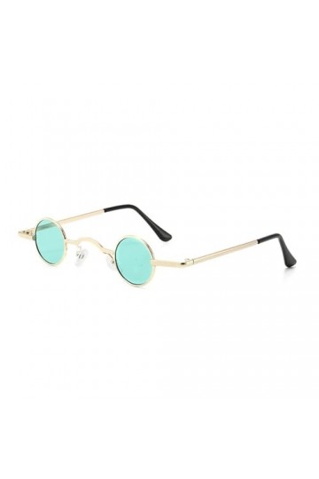 Leadrop Lunettes de soleil rondes vintage avec monture en métal et petits verres style punk unisexe avec accessoires photo de