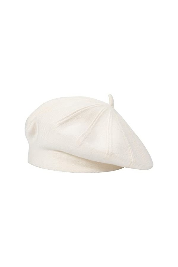 ZLYC Béret basque, classique Français, unicolore, chaud, pour femme, Gris Rhombique, taille unique