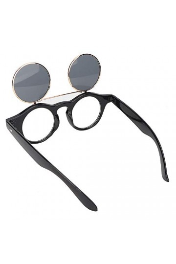 Lunettes de soleil à bascule, Lunettes de soleil à bascule de style punk Lunettes de soleil vintage en matière plastique Lune