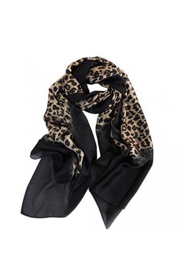 LumiSyne Foulards En Soie Écharpe Imprimé Animal Léopard Paon Cheval dAutomne Hiver Etoles Châle De Plage Toute La Saison Po