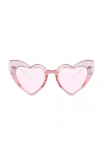 PEKMAR Lunettes de soleil coeur pour femme | Lunettes de couleur bonbon teintées transparentes | Lunettes de soleil en forme 