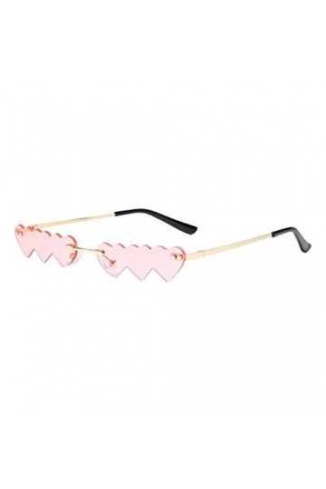 Lunettes en forme détoile en forme de cœur, monture en métal rouge, lunettes de soleil en forme de cœur, lunettes de soleil 