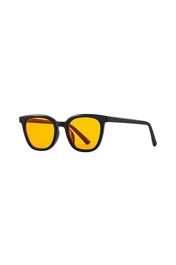 RJSQAQE Lunettes de soleil carr vintage pour femme avec protection 400 UV
