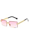 Amagogo Lunettes de Soleil Sans Monture Femme Lunettes de Soleil de Conduite Sandy Beach Eyewear, Gradient rose
