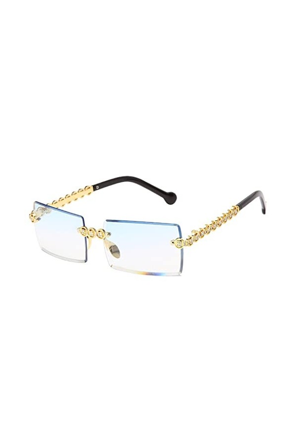 Amagogo Lunettes de Soleil Sans Monture Femme Lunettes de Soleil de Conduite Sandy Beach Eyewear, Gradient rose