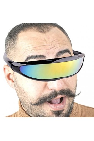 Générique 5 Pcs Lunettes de Soleil Tendance pour Femmes, Lunettes de Soleil Cool futuristes Piece Big Shield, Lunettes de Sol