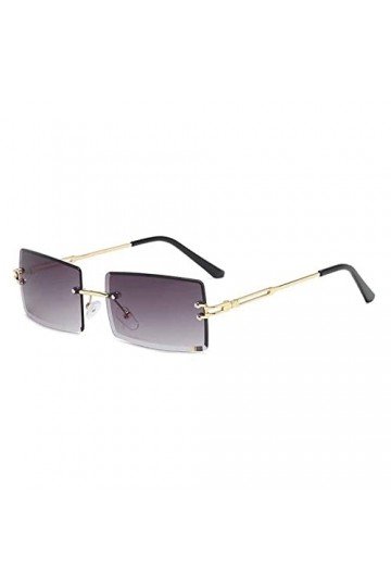 ROBAUN Lunettes de soleil à coupe sans monture pour femme, dégradé carré à la mode, lunettes de soleil rétro, petites lunette