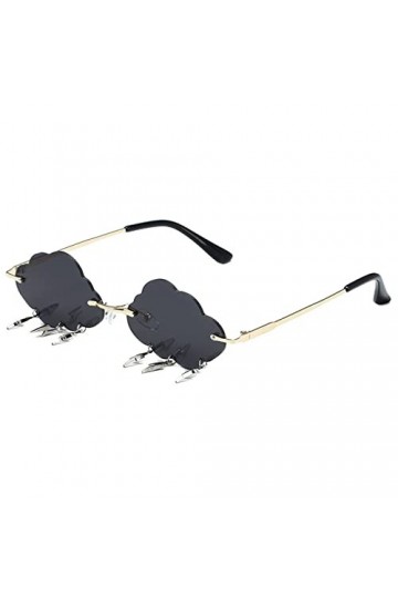 OIUHJN Nuage Forme Vintage Lunettes de Soleil Lunettes Ton Rétro Irrégulier Unisexe Femmes Chaussures Léopard, Noir , taille 