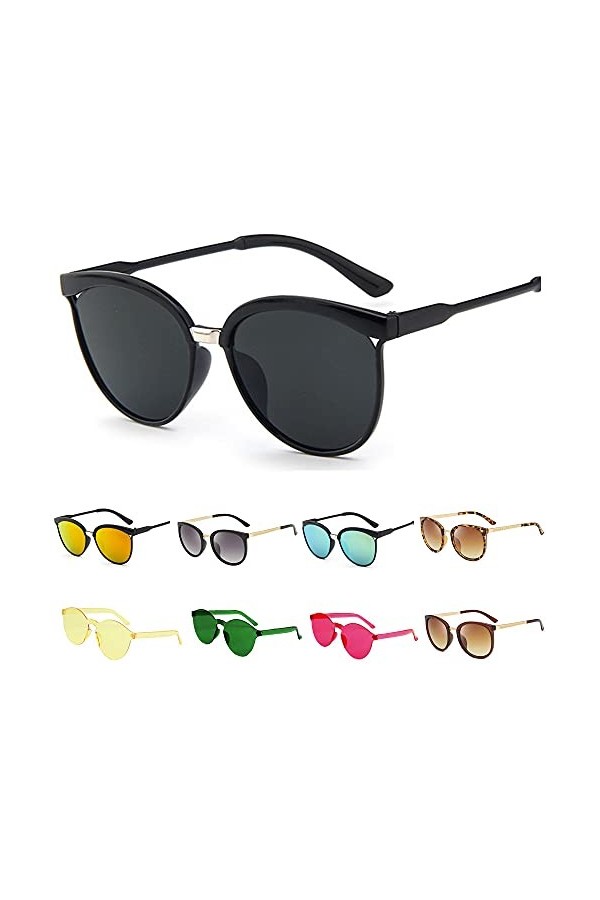 YIWAWQIAN Lunettes de Soleil polarisées Homme Femme/Sports Eyewear réfléchissantes avec Sports de Plein air Conduite pêche Al