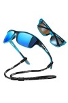 Moligin 1 * Lunettes de soleil polarisées avec lonyard Lunettes de soleil polarisées Men Femmes Répèles rétro Soleil avec san