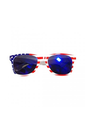 Sonnenbrille Verspiegelt für Herren Damen Lunettes de soleil drapeau américain Décorations du 4 juillet Décorations patriotiq
