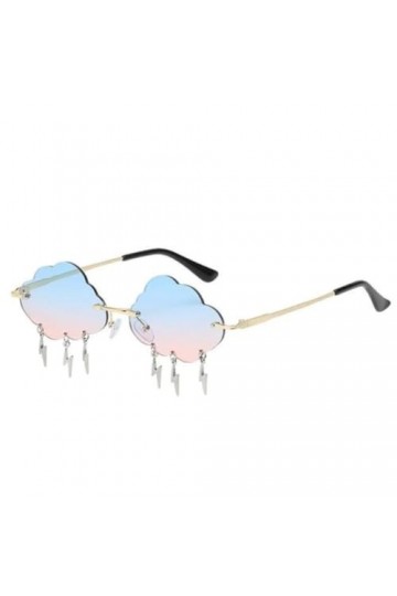 Lunettes de soleil nuages foudre lunettes de soleil pour femmes lunettes disco nuages glands lunettes de soleil steampunk san