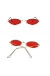 YUFUD Lunette de Soleil Lunettes de Soleil ovales Vintage Femmes Hommes rétro lentille Claire Lunettes Petites Lunettes de So