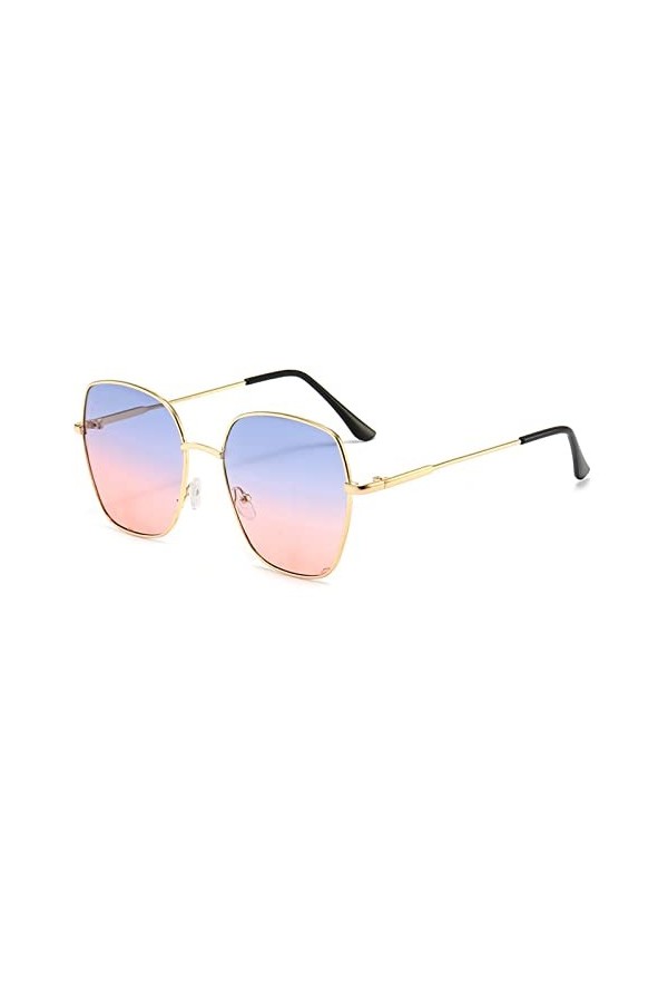 Dorjuli Lunettes de soleil vintage pour femme - Lunettes de soleil rectangulaires - Lunettes de soleil UV - Lunettes de solei