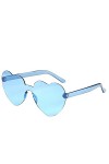 Lunettes de soleil en forme de cœur - Lunettes de soleil classiques - Verres sans cadre - Lunettes de soleil - Lunettes de so