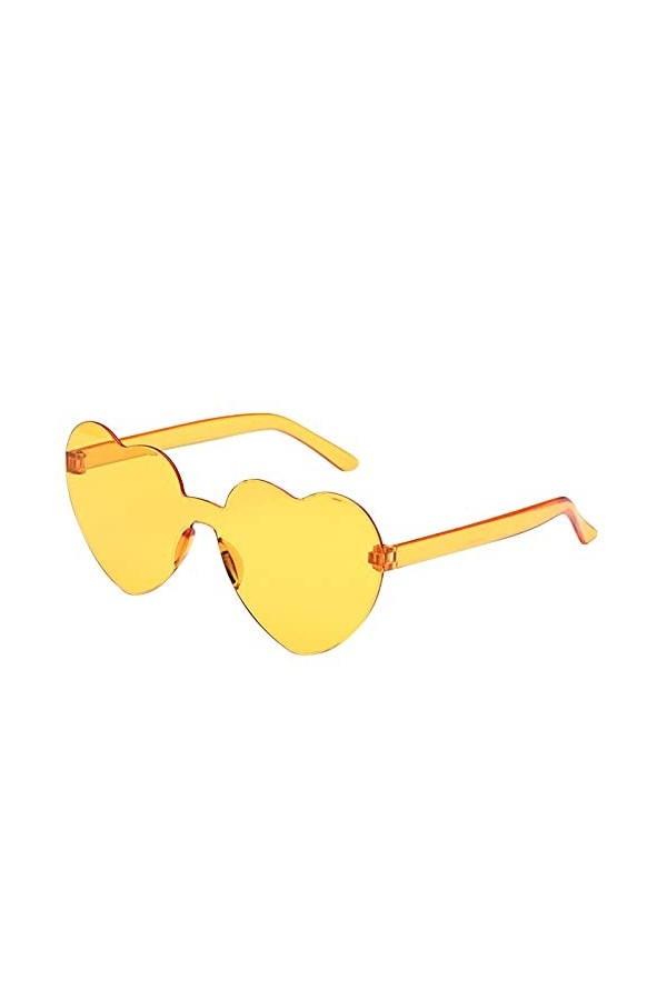Lunettes de soleil en forme de cœur - Lunettes de soleil classiques - Verres sans cadre - Lunettes de soleil - Lunettes de so