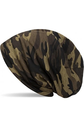 styleBREAKER Bonnet Beanie avec Motif Camouflage, Bonnet Beanie Mou, Unisexe 04024129, Couleur:Olive