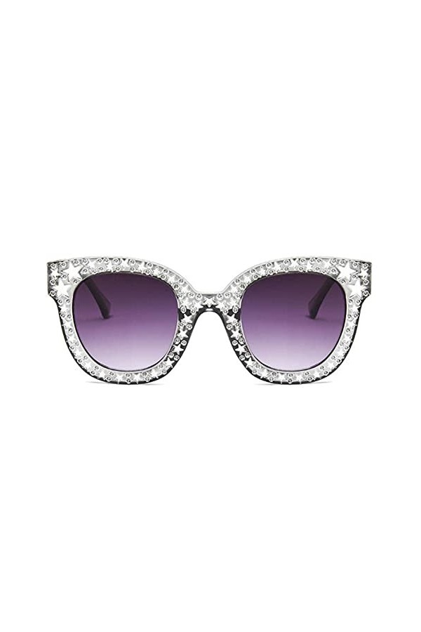 OCKULT Catwal Lunettes de soleil rétro de luxe mosaïque étoile pour femme classique sexy décoration UV modèle lunettes dames 