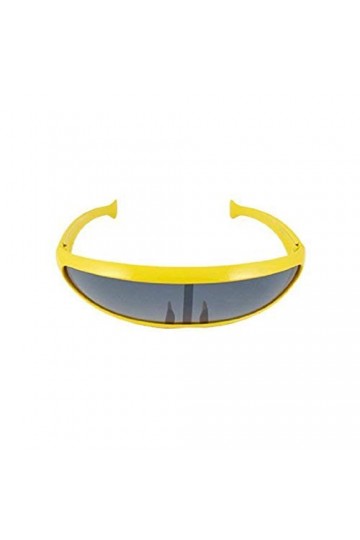 Uteruik Lunettes de soleil pour femme Uni-lens en plastique Jaune