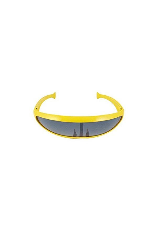 Uteruik Lunettes de soleil pour femme Uni-lens en plastique Jaune