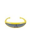 Uteruik Lunettes de soleil pour femme Uni-lens en plastique Jaune