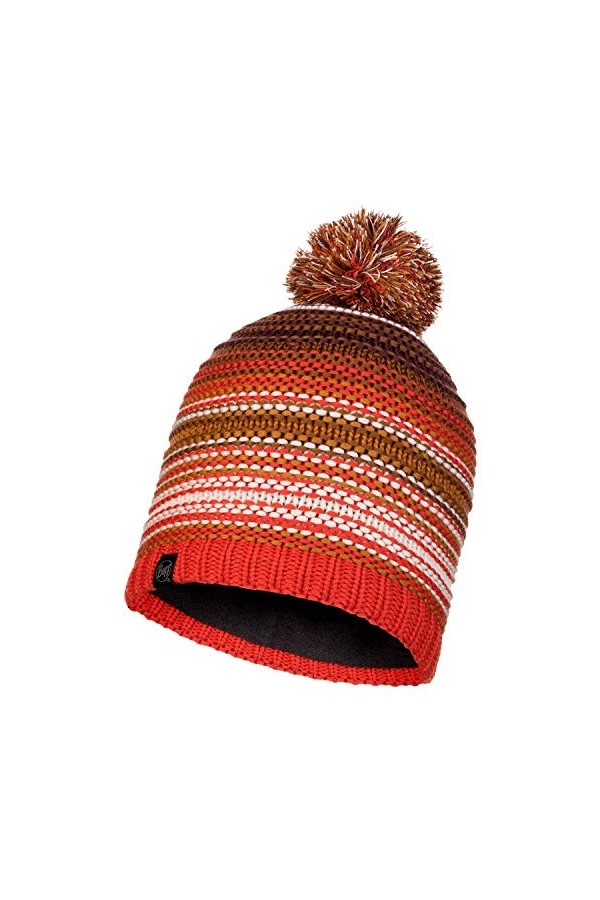 Buff 113586.632.10.00 Knitted & Polar Hat NEPER Maroon Unisex-Adult, Taille Unique