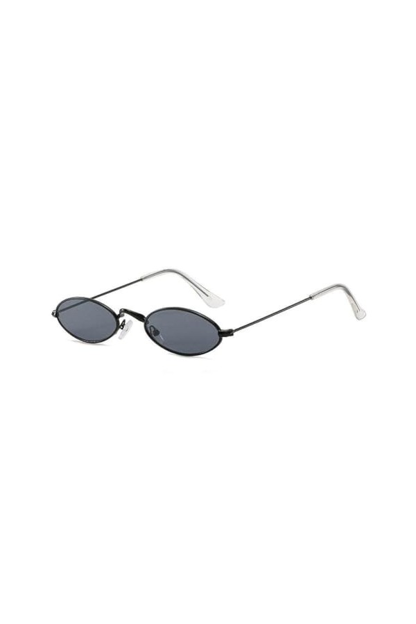 OCKULT CHUN Petites lunettes de soleil ovales rétro élégantes avec monture en métal pour femmes, punk, hommes, filles, Hip Ho