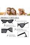 Lunette De Soleil Rectangulaire 6 Pcs Lunettes De Soleil Homme Femme Rectangulaire Lunettes De Soleil Style Yeux De Chat Mode