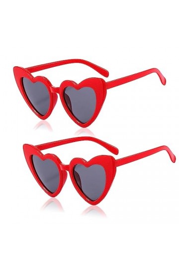 AWAVM Lunettes de soleil Vintage Love Heart des années 70,lunette coeur, pour femmes hommes enfants en forme de coeur fantais