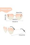 IUDWCG 2 Pcs Lunettes hippie en forme de coeur,lunettes de soleil transparentes de couleur bonbon lunettes vintage en forme d