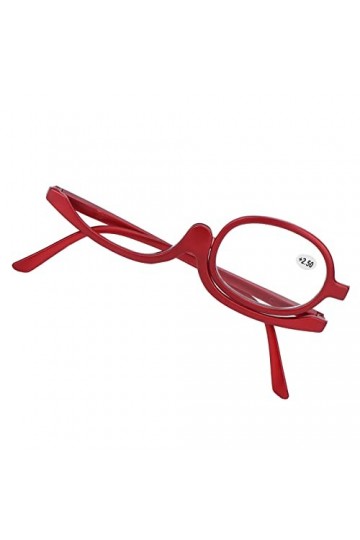Lunettes de Maquillage pour Femmes Rabattables, Lunettes de Maquillage Grossissantes à Lentille Unique Rotatives à la Mode Lu