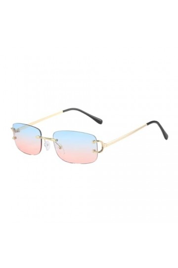 DSOUWEH Lunettes de soleil à monture métallique haute définition pour femmes, élégantes et résistantes, rectangulaires, 400, 