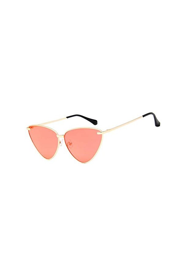 YIERJIU Lunettes New Sexy Lady Retro Cat Eye Lunettes de Soleil Femmes Vintage Metal Frame Clear Lentilles Lunettes de Soleil