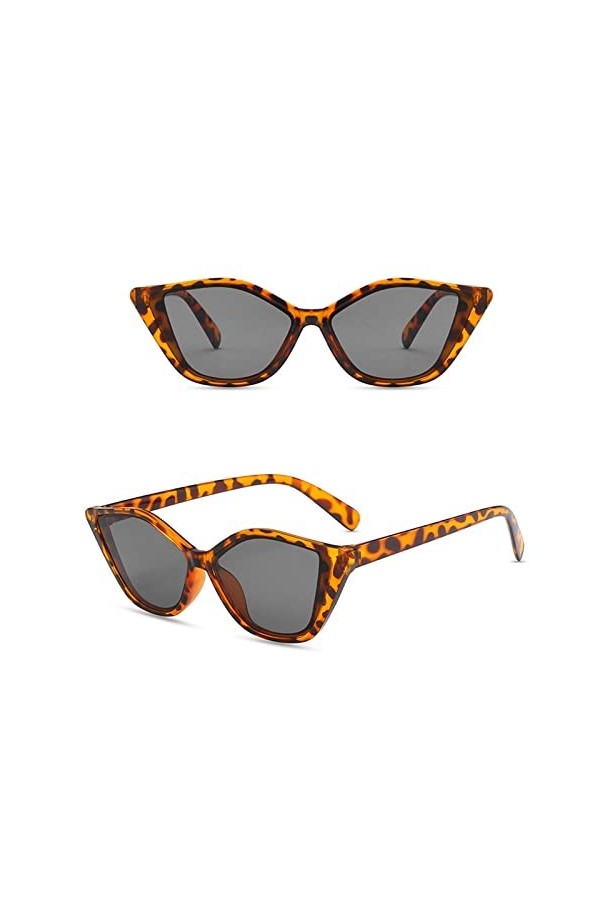 Dorjuli Y2K Punk Lunettes de soleil polarisées rétro pour fête rectangulaire Vision claire Confortable Haute définition Lunet