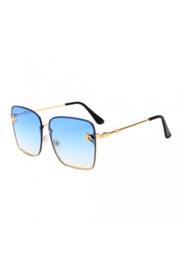 DSOUWEH Lunettes de soleil avec protection avec monture en métal élégante | Lunettes de soleil carrées légères et tendance po