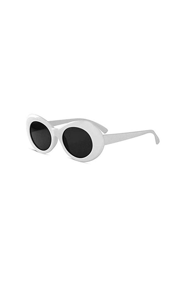 KGM Accessories Lunettes de soleil style Nirvana Kurt Cobain - Blanc