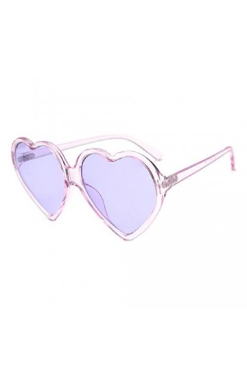 Cuasting Lunettes de soleil vintage 90S pour femme et fille en de cœur - Lunettes de soleil mignonnes - Violet