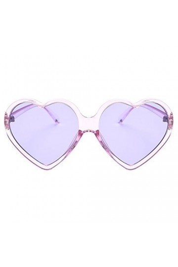 Cuasting Lunettes de soleil vintage 90S pour femme et fille en de cœur - Lunettes de soleil mignonnes - Violet