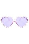 Cuasting Lunettes de soleil vintage 90S pour femme et fille en de cœur - Lunettes de soleil mignonnes - Violet