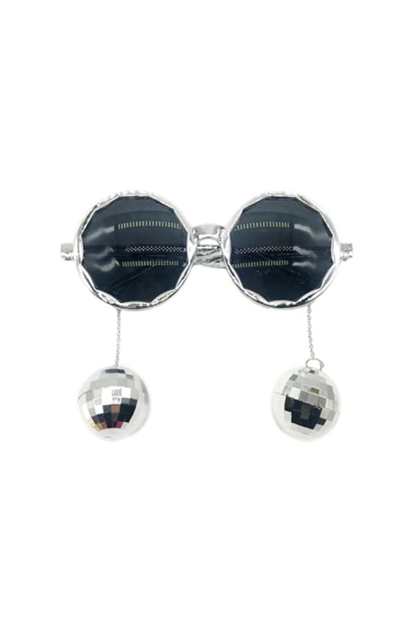 Newwyt Y2K Lunettes de Soleil pour Femmes Hommes, Lunettes de Soleil à Pendentif Boule Tendance Lunettes de Soleil Rondes Lun