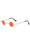 Lunettes de soleil rondes rétro lunettes de soleil à monture en métal Mini lunettes Hip Hop Steampunk Cool lunettes de soleil