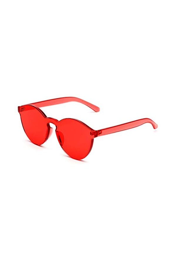 Yuandongxing Élégant Transparent Cat Eye Lunettes De Soleil Femmes Hommes Clear SunGlasses Lunettes Intégrées Red Candy