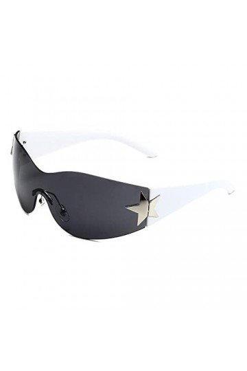 ZOHIKO UV400 Lunettes de soleil sans monture pour femme Y2k Man Punk Goggle Design Lunettes de soleil Lunettes de soleil P3H9