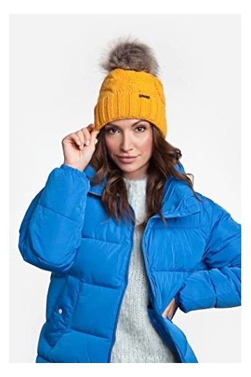 PaMaMi Bonnet pour Femme I 85% Acrylique et 15% Polyamide I Circonférence : 55-58 cm I Gel Mordant I Chaleur Optimale I Bonne