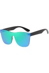 Infinity Fashion Colored Sunglasses, Polarized Full Mirror Lens Square Modern Sunglasses, Square Full Lens Colorful Sunglasse