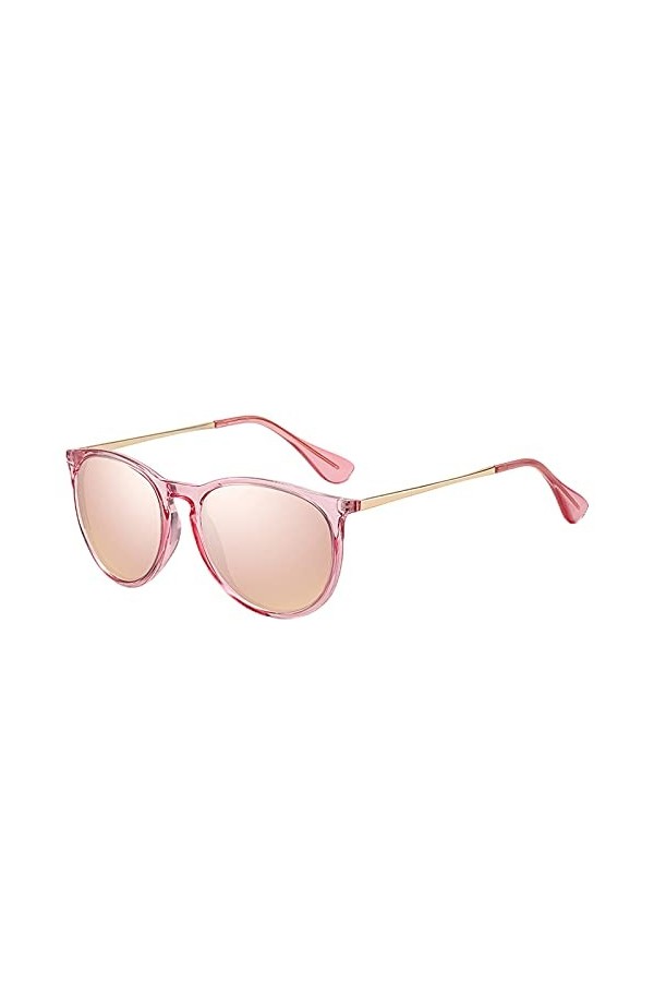 Dorjuli Lunettes de soleil pour femme - Lunettes de soleil classiques avec miroir - Lunettes de soleil sans monture - Vision 