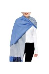 ehsbuy Echarpe Femme Cachemire Hiver Réversible Pashmina Longues Grande Épais Chaude Écharpes avec Gland Pour Cadeau Mariage